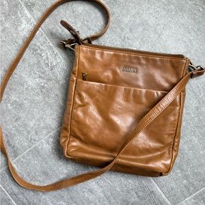 ADAX Brown Leather Crossbody Bag